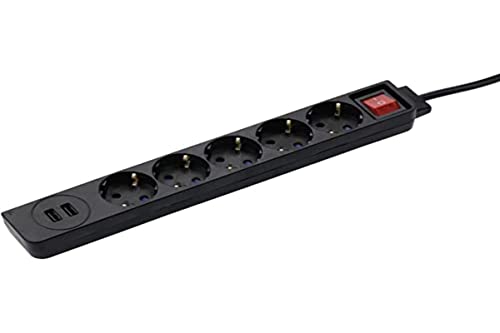 hama USB 3,4A 5-fach Steckdosenleiste mit Schalter