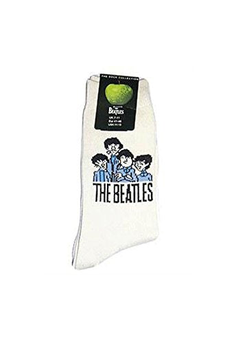 Beatles (The): Cartoon Group Cream (Calzini Uomo)