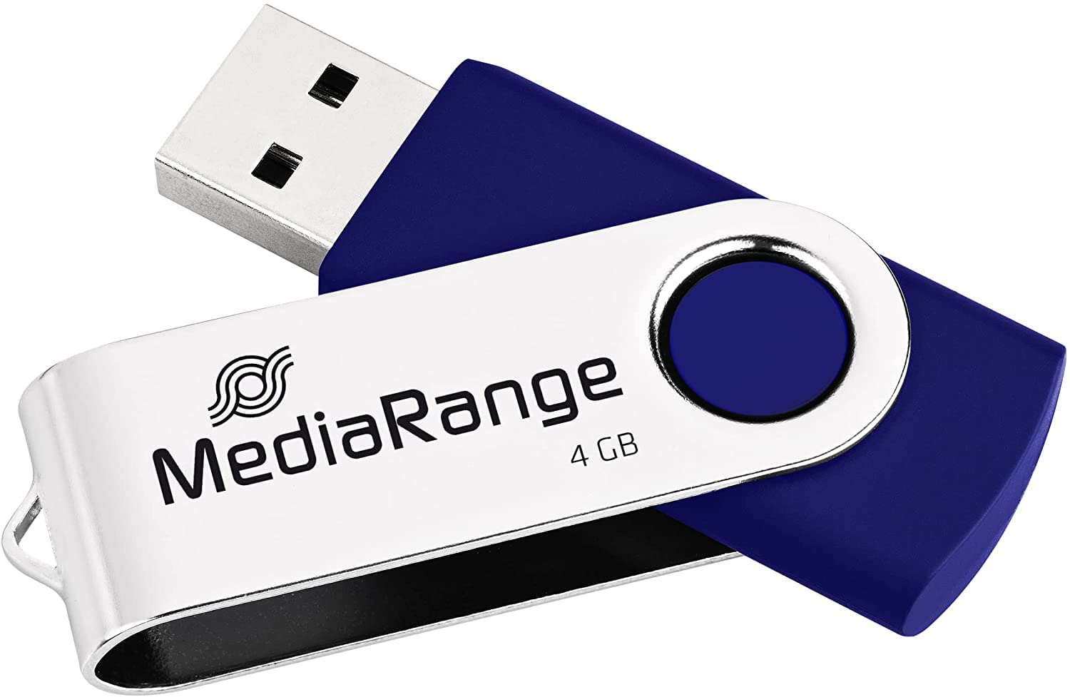 MediaRange USB-Stick MR907 blau, silber 4 GB