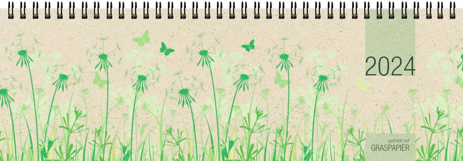 ZETTLER KALENDER Tischquerkalender Grasserie 2024