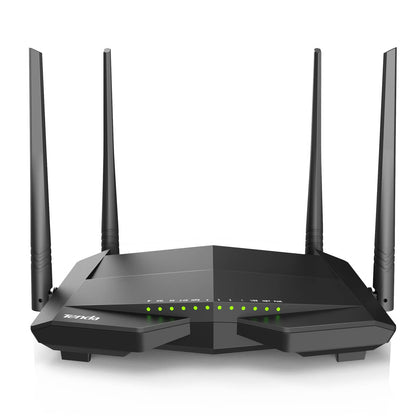 Tenda V12 modem router (AC1200 300 Mbit/s at 2.4GHz + 867 Mbit/s at 5GHz, 3x gigabit LAN port +1x gigabit WAN) beamforming, supported VPN/IPTV/IPv6/ WPS|100-240V |50/ 60Hz ≤ 18W power consumption