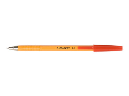 Q-Connect Ballpoint Pen Fine Red (Pack of 20) 0.4 ballpoint Red