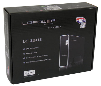 LC-Power LC-35U3 storage drive enclosure Black 3.5"