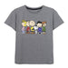 Women’S Short Sleeve T-Shirt Snoopy Grey Dark Grey (Size: M)