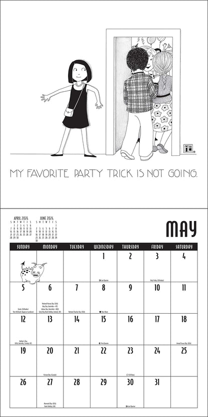 Mary EngelDark 2024 Wall Calendar