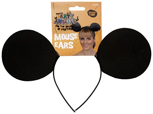 Smiffys Mouse Ears on Headband, Black
