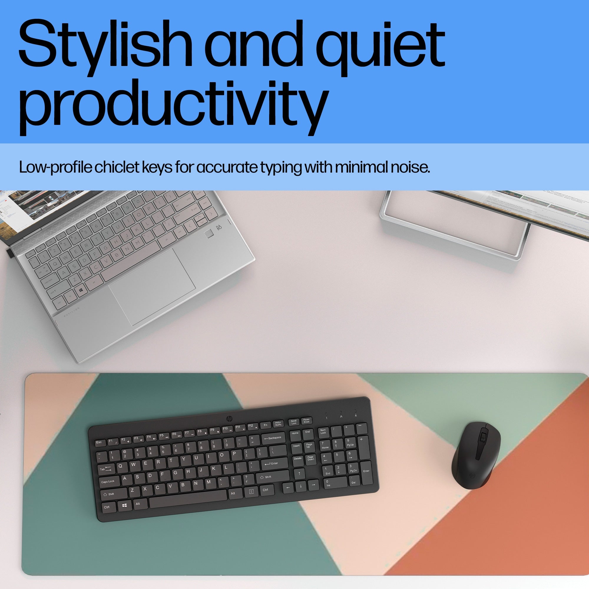 Hp 225 - Keyboard - 2.5-Zone Layout - Wireless - 2.4 Ghz - Uk - Black