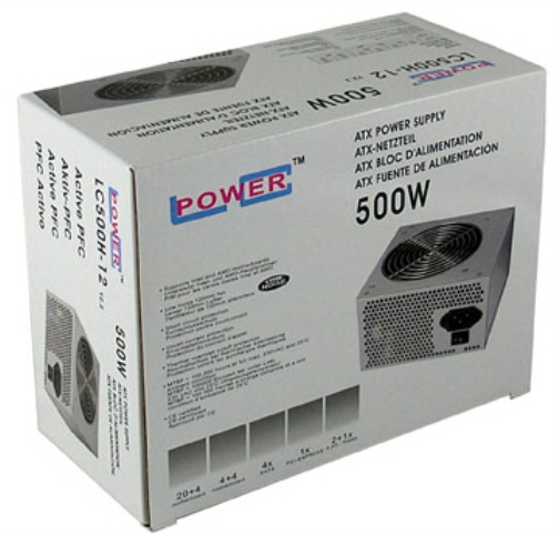 LC-Power LC500H-12 V2.2 power supply unit 500 W ATX Grey