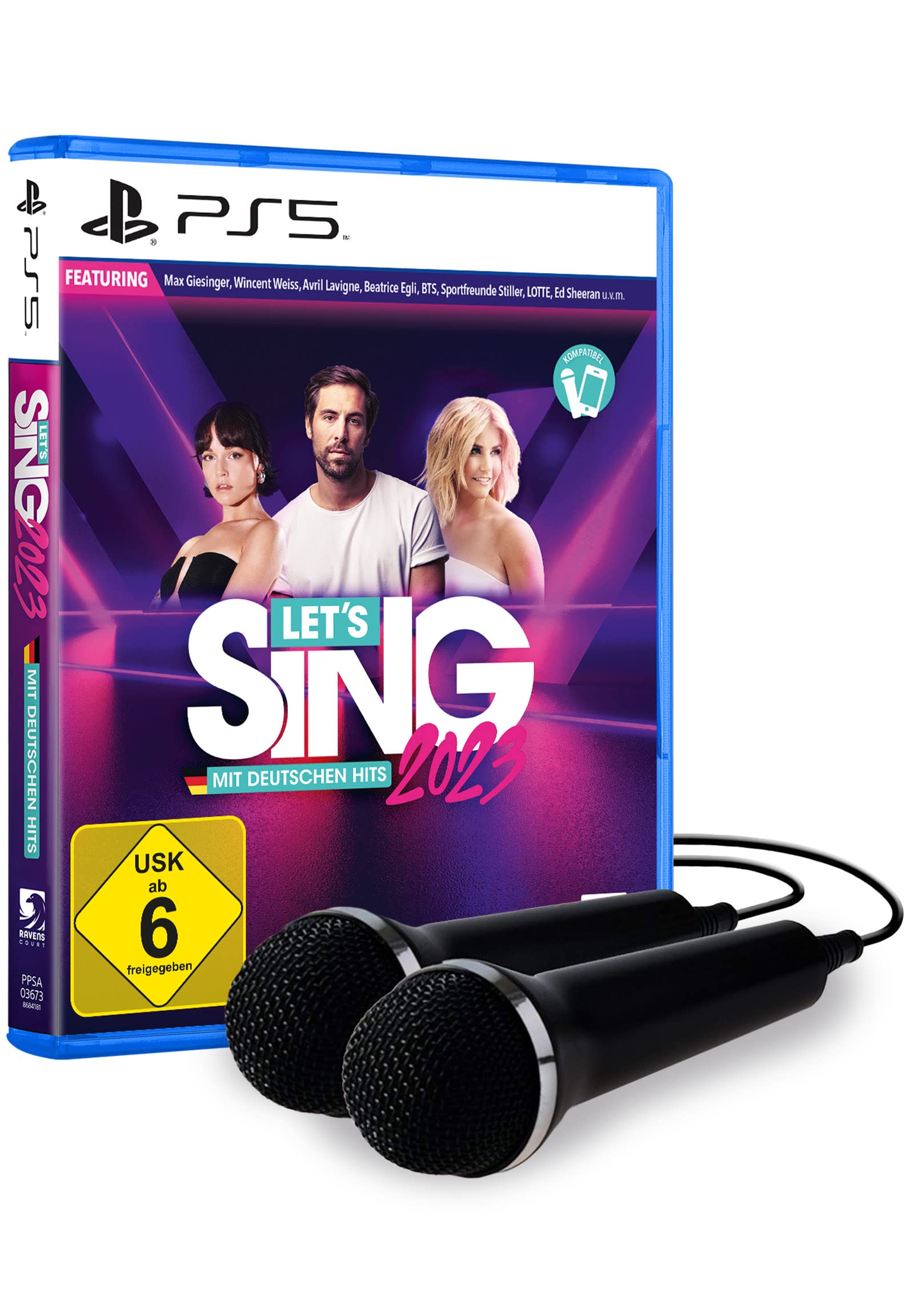 Let's Sing 2023 German Version  (PlayStation 5) PlayStation 5 Spiel + 2 Mikrofone