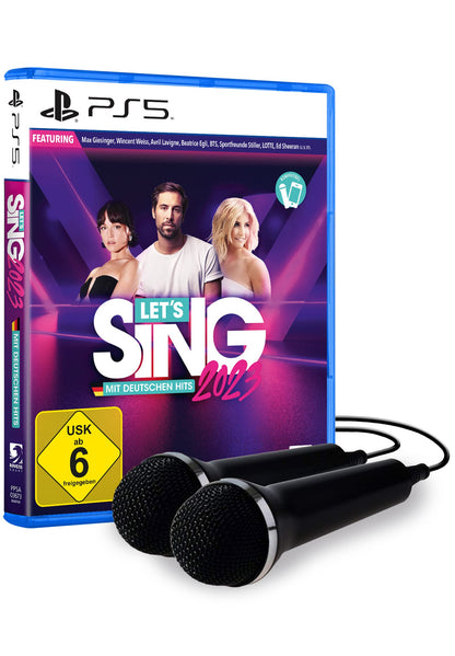 Let's Sing 2023 German Version  (PlayStation 5) PlayStation 5 Spiel + 2 Mikrofone