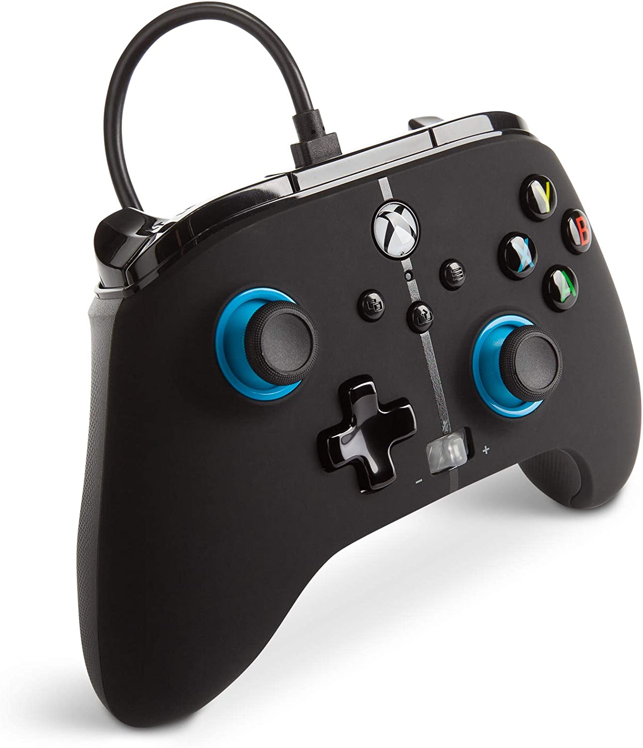 PowerA Enhanced Wired Controller for Xbox - Blue Hint, Gamepad, Wired Video Game Controller, Gaming Controller, Xbox Series X|S Blauer Hinweis