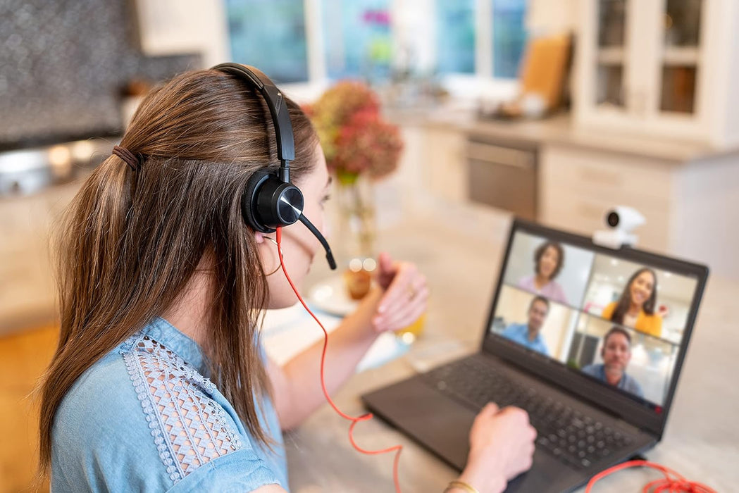 Plantronics - Blackwire 3310 USB-A (Poly) - Wired, Single Ear (Mono) Headset with Boom Mic - USB-A to connect to your PC and/or Mac - Works with Teams (Certified), Zoom & more 2018 Version (USB-A)