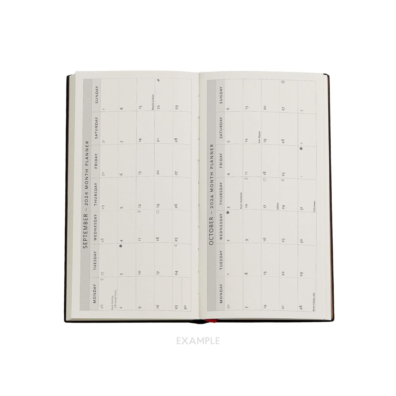 Blue Velvet Slim Verso 12-month Dayplanner 2024