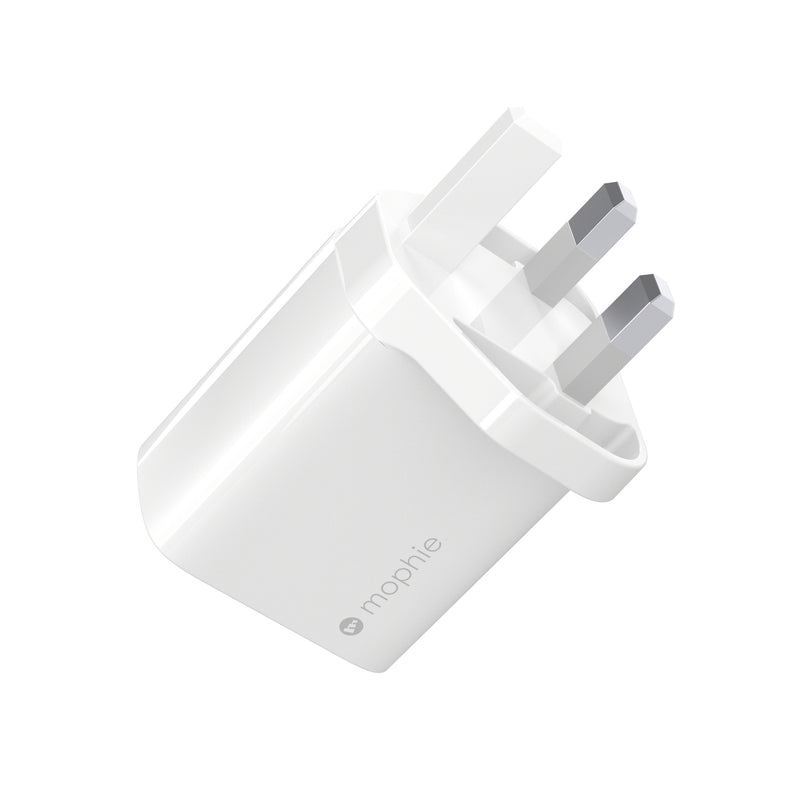 Mophie - Power Adapter - 30 Watt - Pd (24 Pin Usb-C) - White - United Kingdom