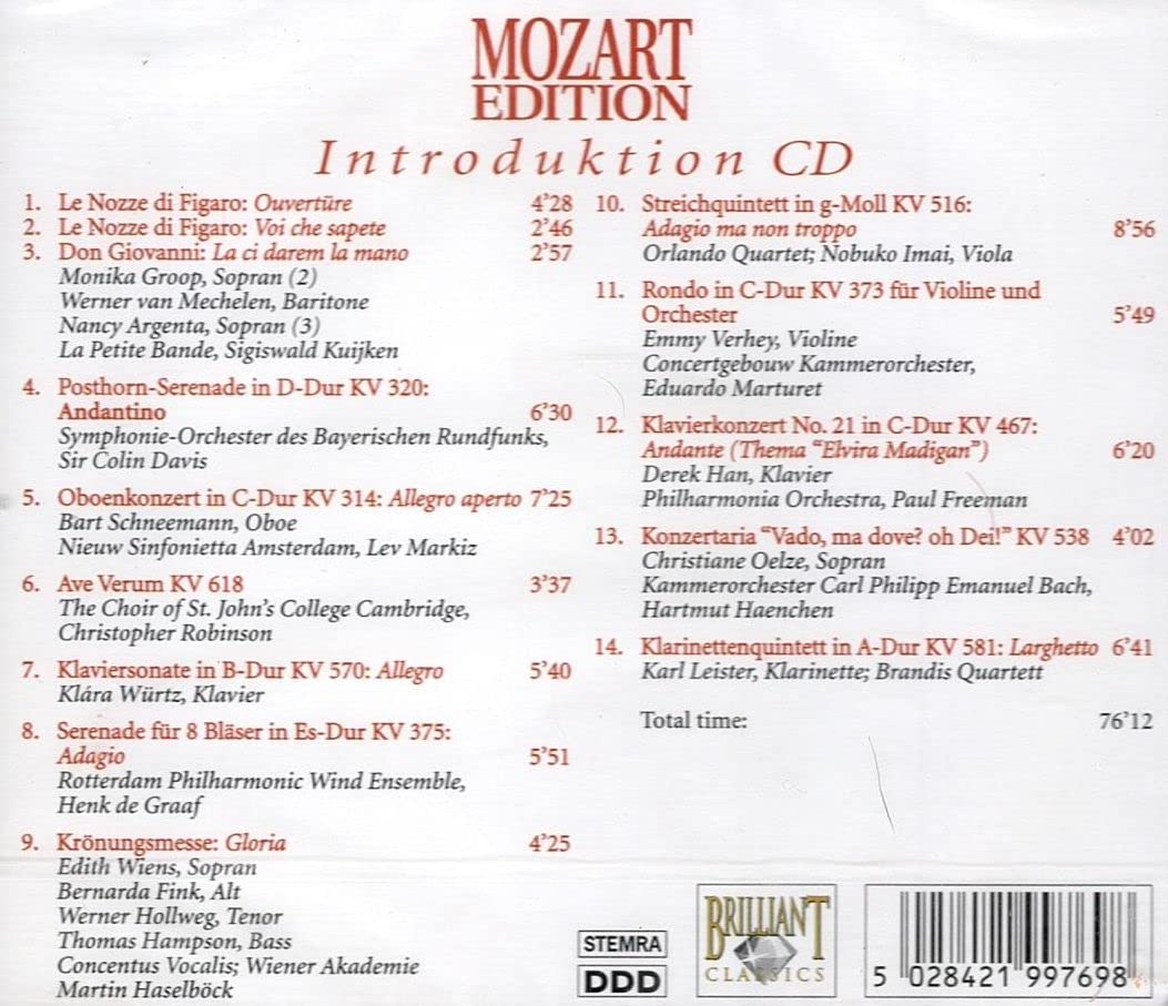 Mozart Edition: Introduktion