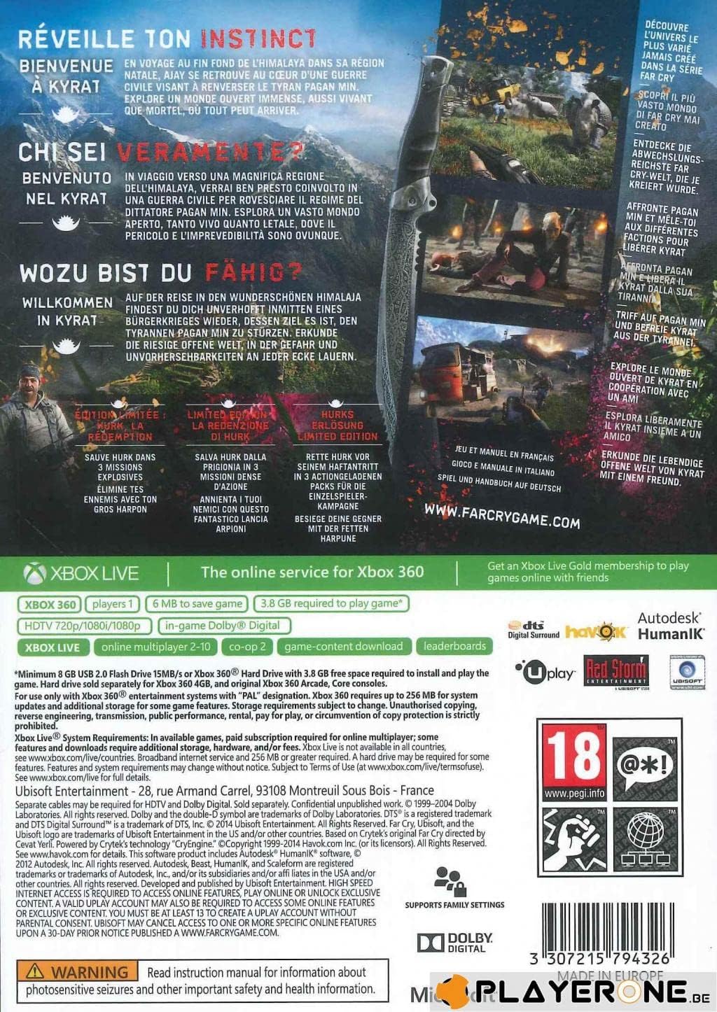 Xbox 360 - Far Cry 4 LIMITED EDITION