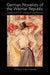 German Novelists of the Weimar Republic