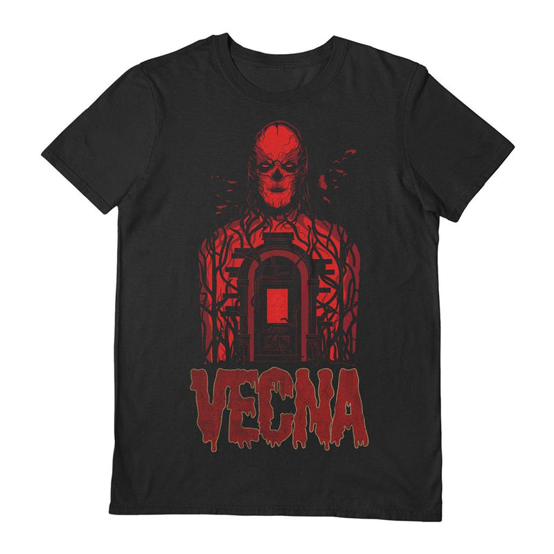 STRANGER THINGS 4 (VECNA DOOR) BLACK UNISEX T-SHIRT (UNIT2 EXC)