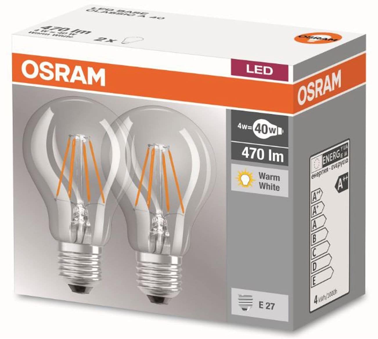 Osram LED Base CLA40 2er P.