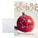 SIGEL DS060 Christmas Greeting Card "Christmas Bauble", A6 (A5), blank, 10 Pieces incl. 10 envelopes, easy to print Christmas Bauble - red