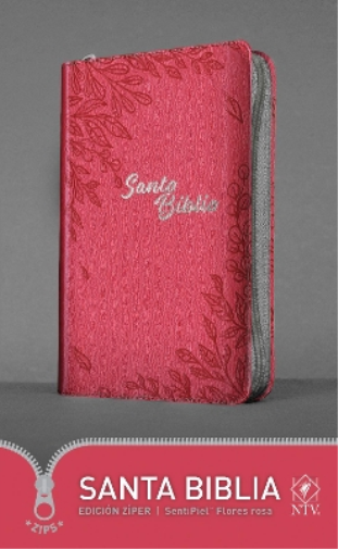Santa Biblia NTV, Edición zíper, Flores rosa (SentiPiel)