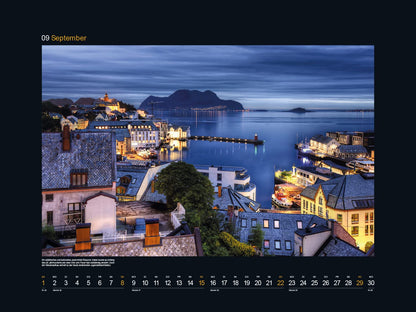 KUNTH Monats-Wandkalender Hurtigruten 2024