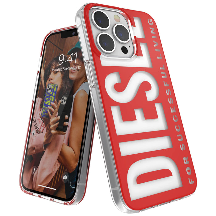 Diesel Designed for iPhone 13 Pro 6.1 Case, Moulded Core, Shockproof, Drop Tested Protective Case with Raised Edges, Red/White iPhone 13 Pro 6.1" navy blue