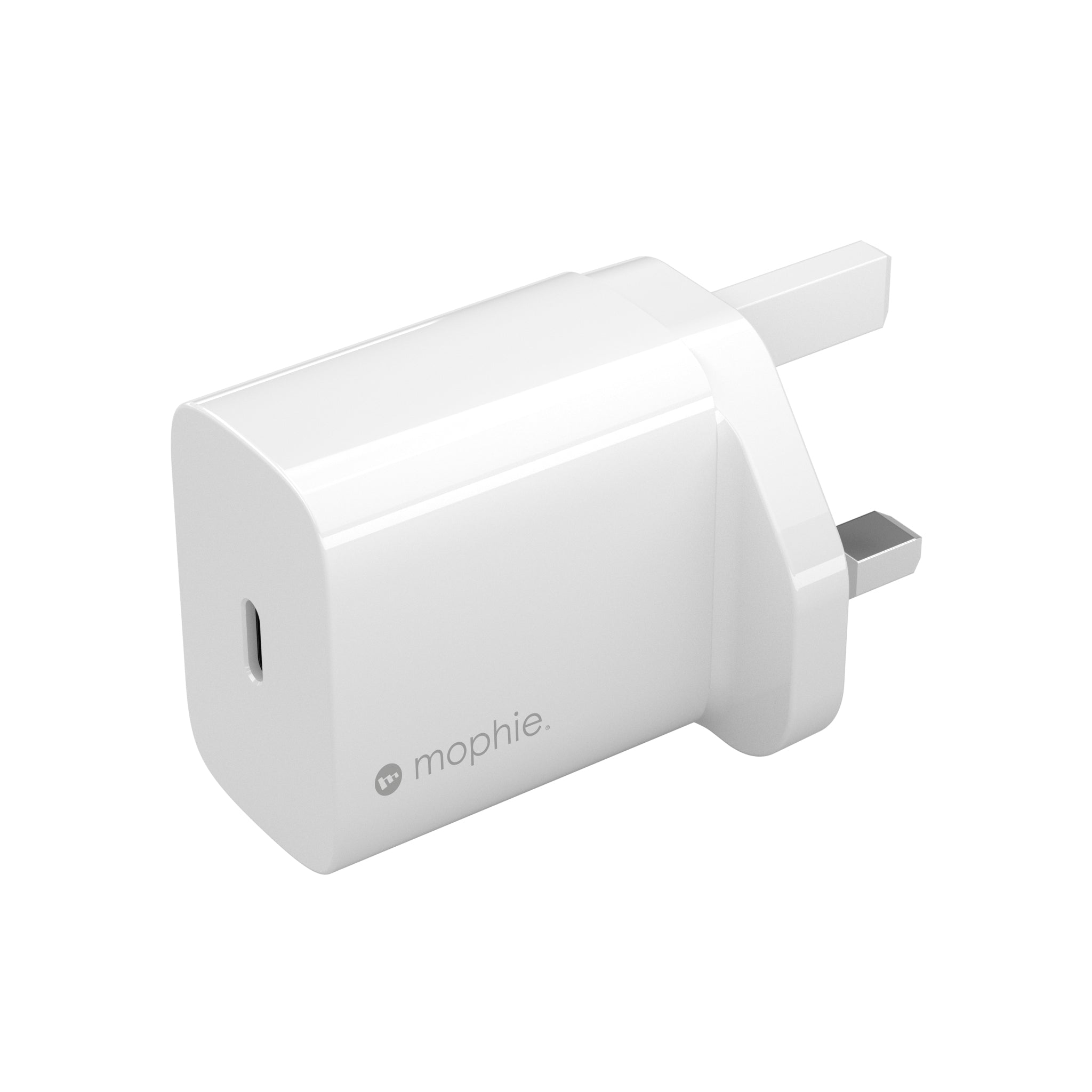 Mophie - Power Adapter - 30 Watt - Pd (24 Pin Usb-C) - White - United Kingdom