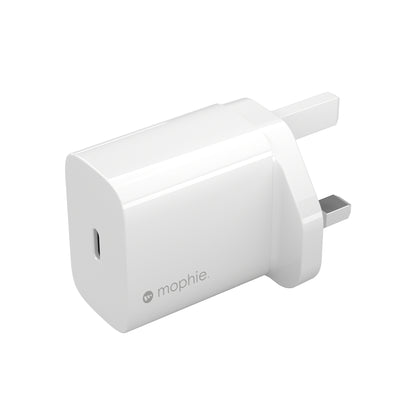 Mophie - Power Adapter - 30 Watt - Pd (24 Pin Usb-C) - White - United Kingdom