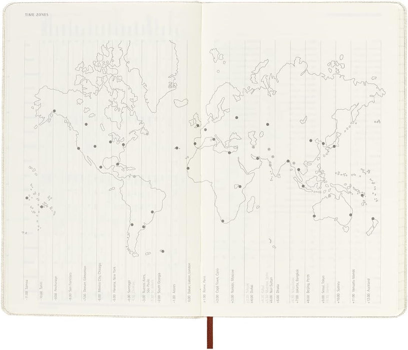 Moleskine Weekly Planner 2023, 12-Month Diary, Limited Edition Alice In Wonderland, Weekly Planner with Hard Cover and Elastic Closure, Large Size 13x21cm White Alice