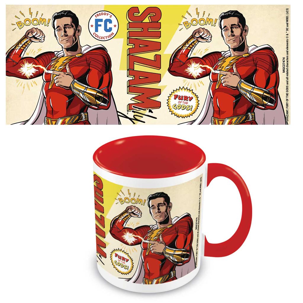 Pyramid International Shazam! Fury of The Gods Mug (Boom! Design) in Presentation Gift Box, 11oz Coffee Mug, DC Comics Mugs for Women and Mugs for Men - Official Shazam Merchandise