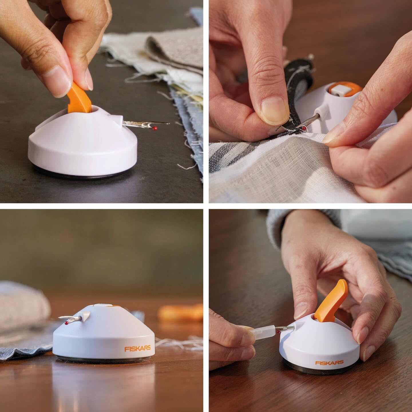 Fiskars Table Seam Ripper, Stainless Steel, White/Orange, Standard Table-Seam Ripper