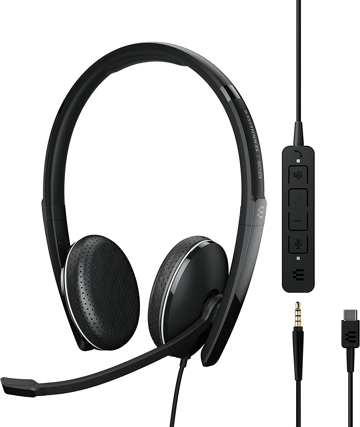 EPOS I SENNHEISER ADAPT 165T USB-C II - ADAPT 100 Series - headset - on-ear - wired - 3.5 mm jack, USB-C - black - Certified for Microsoft Teams, Optimised for UC