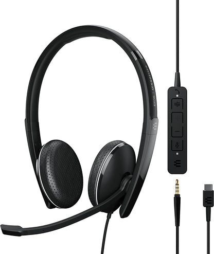 EPOS I SENNHEISER ADAPT 165T USB-C II - ADAPT 100 Series - headset - on-ear - wired - 3.5 mm jack, USB-C - black - Certified for Microsoft Teams, Optimised for UC