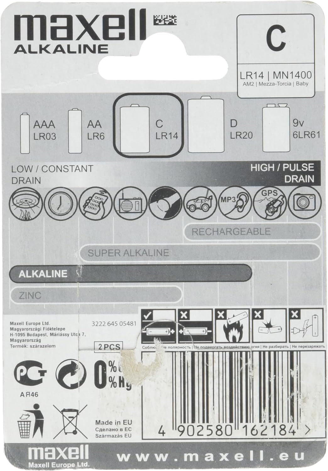 Pila 1/2 Torcia Lr14  C  2Pile    F