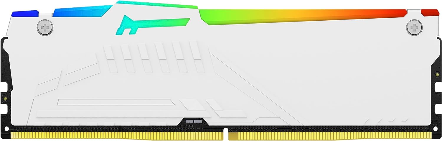 Kingston Fury Beast White RGB 16GB 6000MT/s CL36 DDR5 Expo DIMM | Infrared Syncing | Fury CTRL Software | Overclocking | Plug N Play | AMD Expo | Single Module | KF560C36BWEA-16 White 6000MT/s 16GB