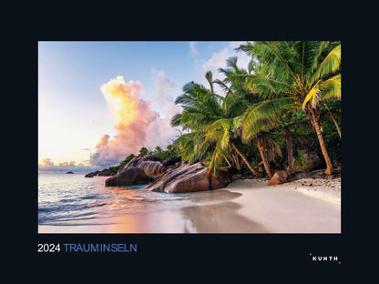 KUNTH Monats-Wandkalender Trauminseln 2024