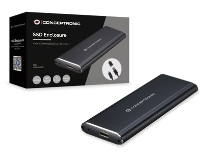 Conceptronic DDE01B storage drive enclosure SSD enclosure Black M.2