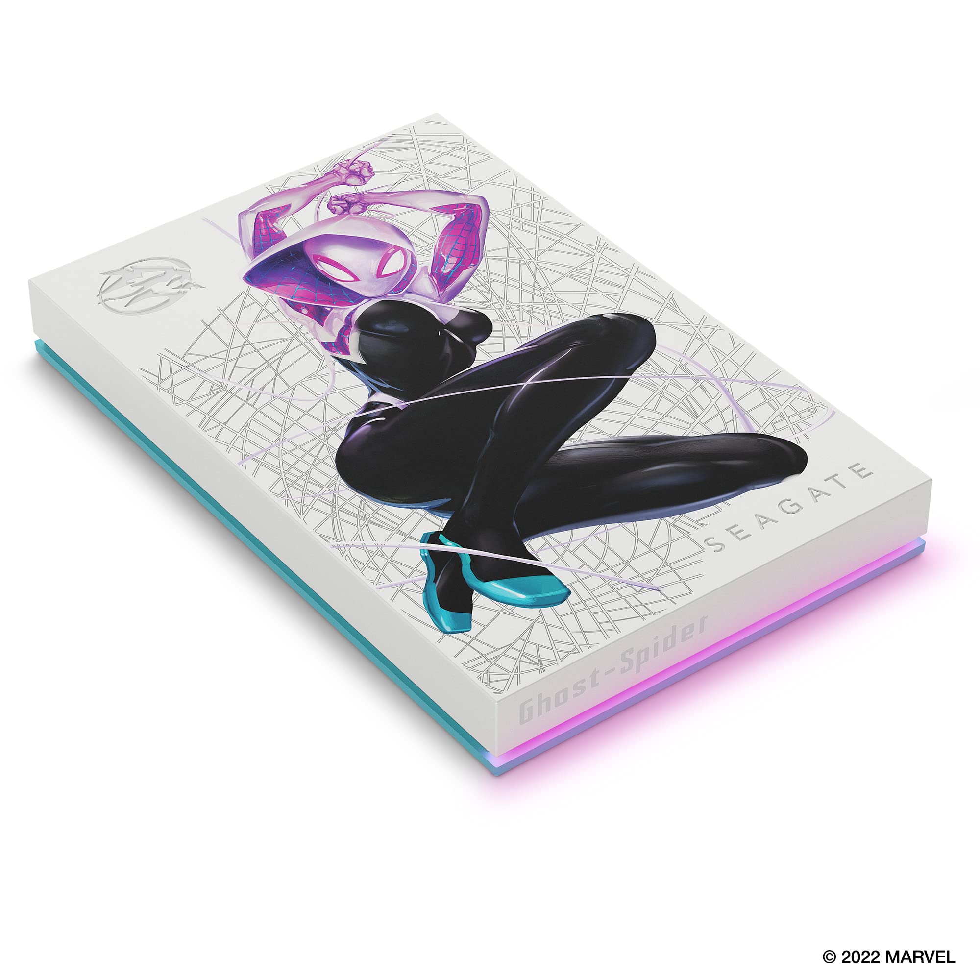 Seagate FireCuda Ghost-Spider Special Edition, 2TB, External Hard Drive - USB 3.2 Gen 1, customizable LED RGB lighting Pink, with Rescue Services (STKL2000418) Ghost Spider - HDD 2TB PC/Xbox/PS4/PS5