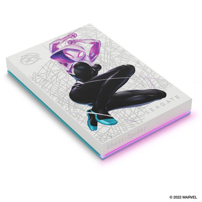Seagate FireCuda Ghost-Spider Special Edition, 2TB, External Hard Drive - USB 3.2 Gen 1, customizable LED RGB lighting Pink, with Rescue Services (STKL2000418) Ghost Spider - HDD 2TB PC/Xbox/PS4/PS5