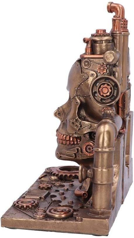 Split Steampunk Human Skeleton Bookends 22.5Cm