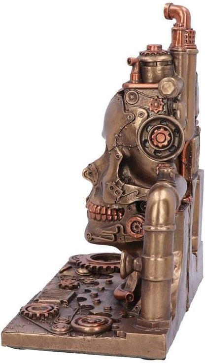 Split Steampunk Human Skeleton Bookends 22.5Cm