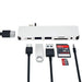 HyperDrive USB-C Hub Adapter, Sanho Solo 7-in-1 Type C Dongle for MacBook Pro, PC w USB-C Port: USBC 60W Power Delivery, USBC 5Gbps Data, 4K HDMI, microSD/SD Card Reader, 2xUSB 3.0, Audio Jack Silver