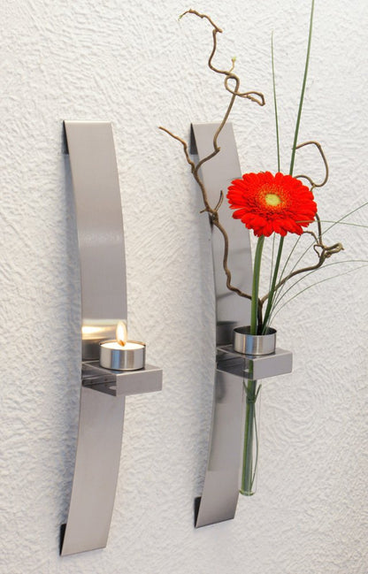 Wandleuchter/Blumenhalter 2er