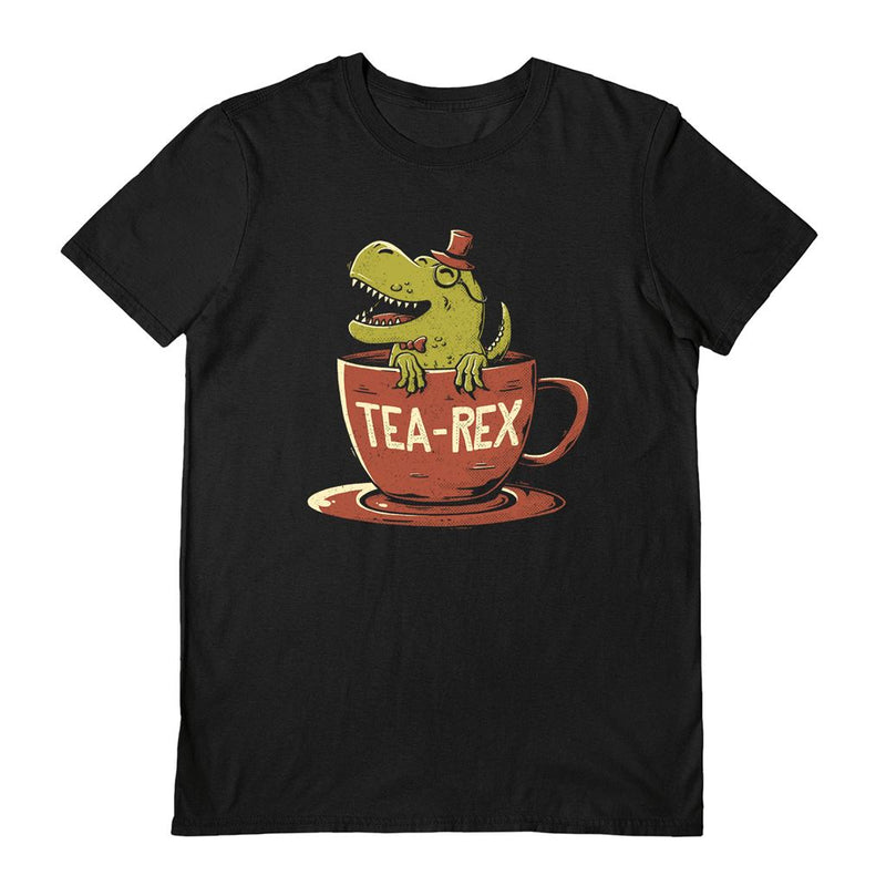 EDUELY (TEA REX) BLACK UNISEX T-SHIRT