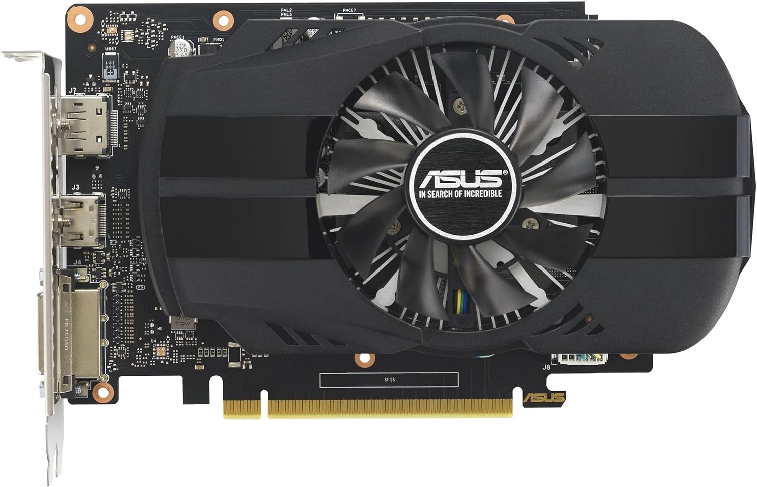 ASUS Phoenix NVIDIA GeForce GTX 1630 Graphics Card (PCIe 3.0, 4GB GDDR6 memory, HDMI 2.0b, DisplayPort 1.4a, DVI-D, IP5X Dust Resistance, Auto-Extreme) PHOENIX GTX1630 4GB EVO