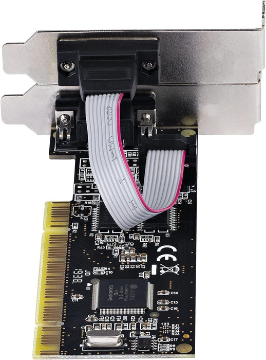 StarTech.com 2-Port PCI RS232 Serial Adapter Card - PCI Serial Port Expansion Controller Card - PCI to Dual Serial DB9 Card - Standard (Installed) & Low Profile Brackets - Windows/Linux (PCI2S5502)