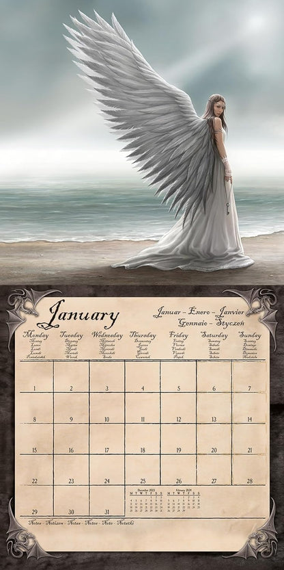 Anne Stokes Calendar 2024 - Month to a View Planner 30cm x 30cm - Official Merchandise