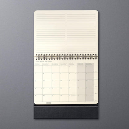 SIGEL C2481 Conceptum Desktop planner 2024, approx. A5, approx. A5, black, hardcover, 2 pages = the month at the bottom and notes at the top, 144 pages