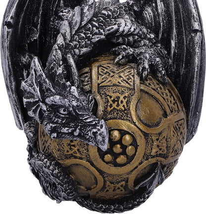 Nemesis Now Elden Dragon Festive Hanging Ornament 8cm, Resin, Gold, Gothic Christmas Decoration, Suspended By A Golden Thread, Cast in the Finest Resin, Lovingly Hand-Painted